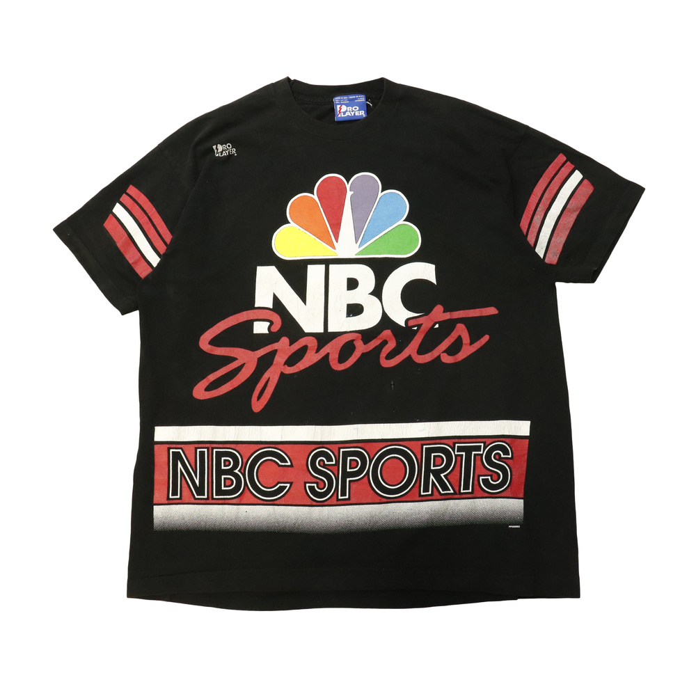 Vintage 90s AOP Pro Player NBC Sports Graphic T-Shirt Size XL